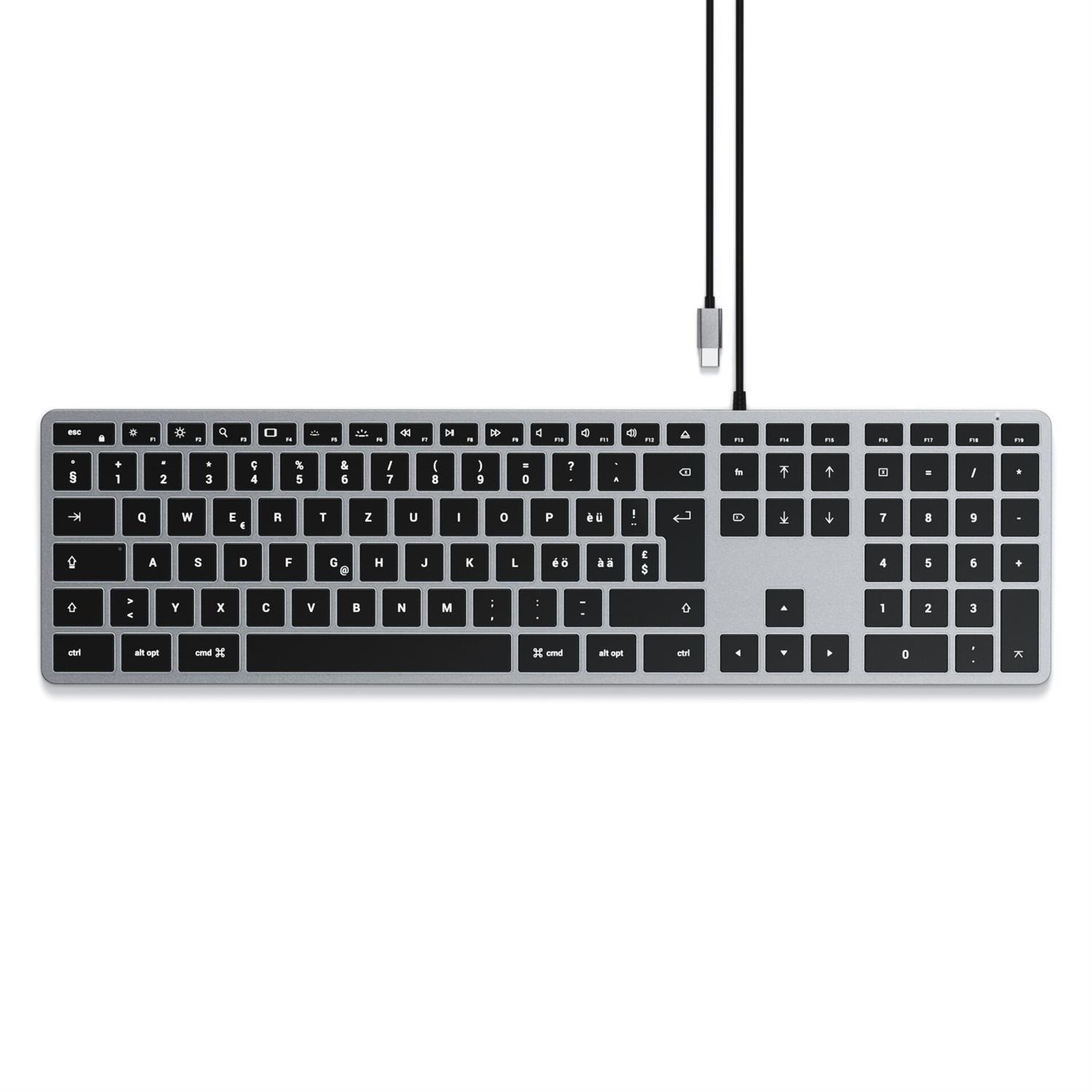 Satechi Slim W3 USB-C Wired Keyboard-CH (Swiss)