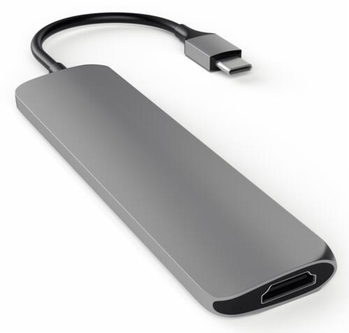 Satechi Type-C USB Passthrough HDMI Hub für MacBook 12 - Space gray (Grau)