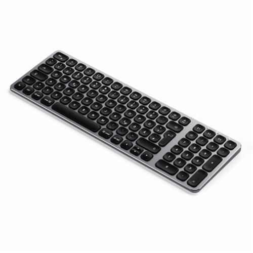 Satechi Aluminium Bluetooth Backlit Keyboard Slim German - Space Gray (Grau)