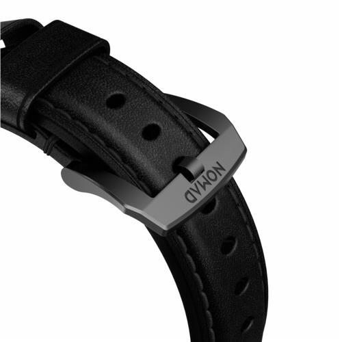 Nomad Strap Traditional Leather für Apple Watch 42/44/45/49 mm - Schwarz Connector / Schwarz