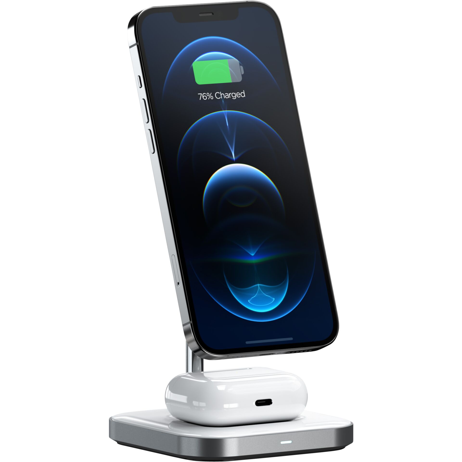 Satechi Magnetic 2-in-1 Wireless Charging Stand - Space Gray (Gray)