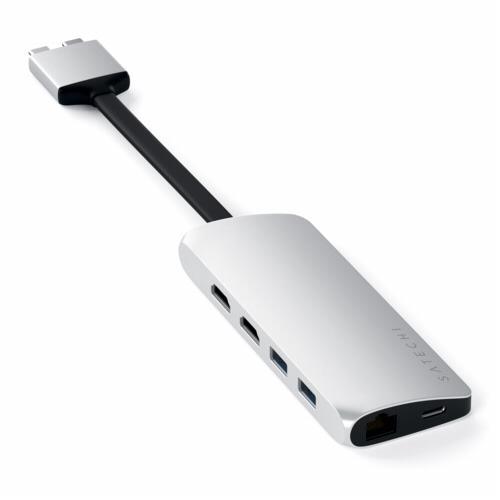 Satechi Type-C Dual Multimedia Adapter für MacBooks - Silber
