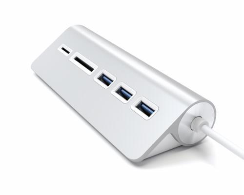 Satechi Aluminum USB 3.0 Hub und Card Reader - Silber