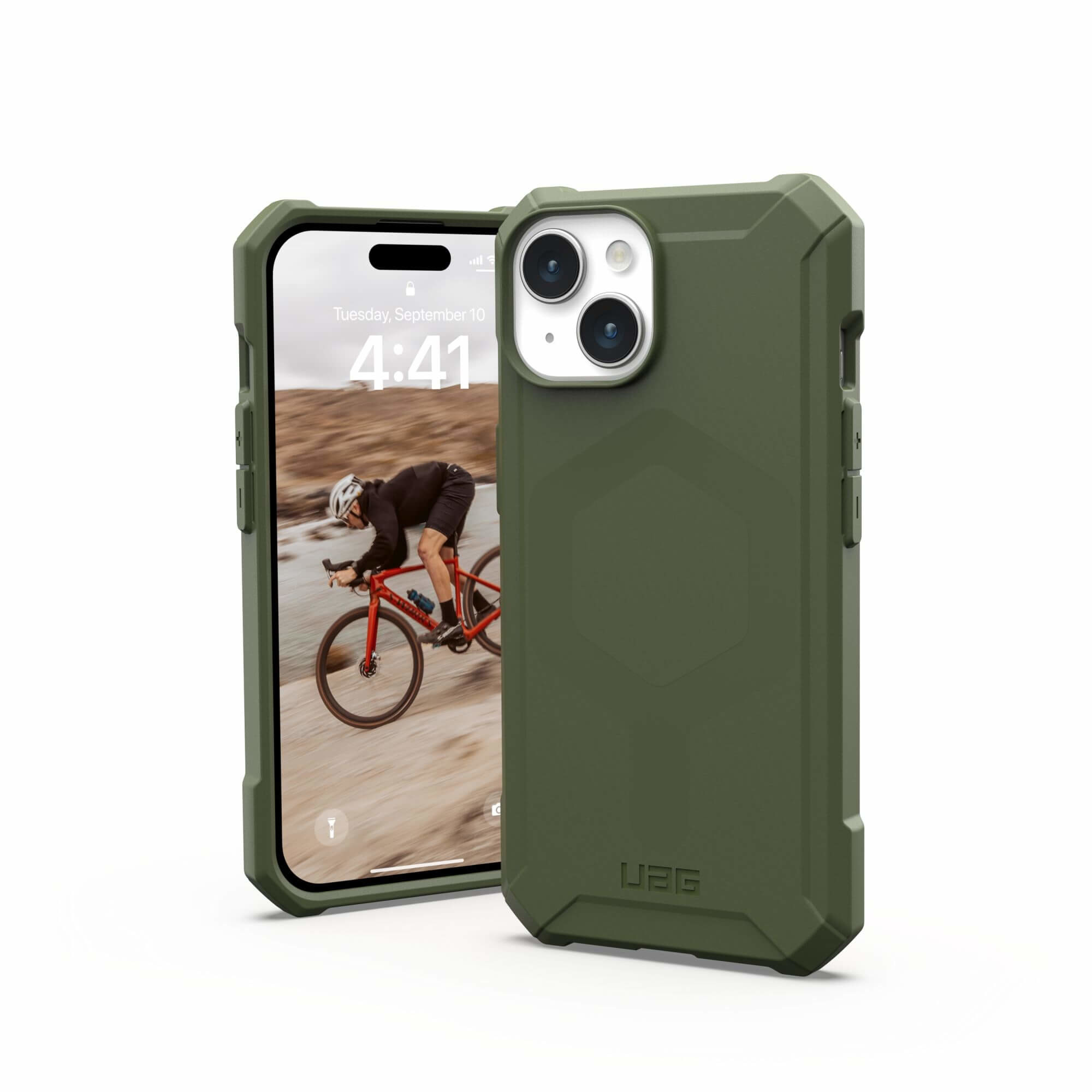 Urban Armor Gear UAG Essential Armor MagSafe Case for iPhone 15 - olive drab