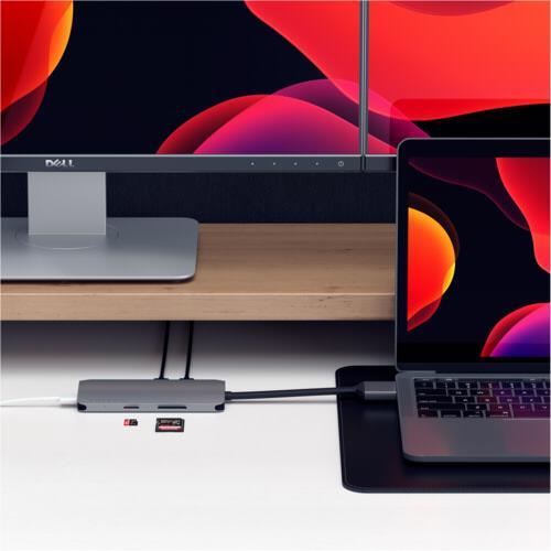 Satechi Type-C Dual Multimedia Adapter für MacBooks - Space Gray (Grau)