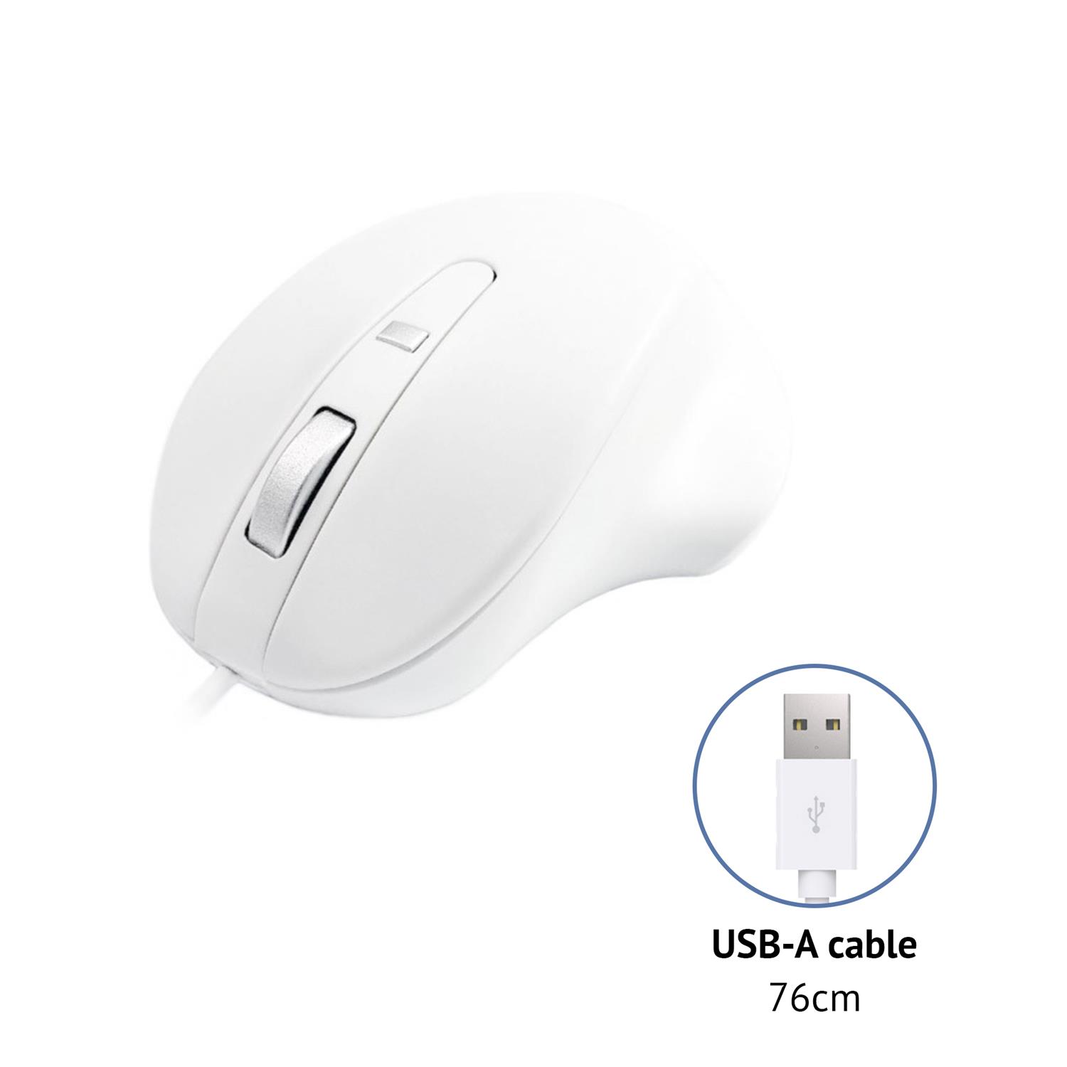 Matias USB-A mouse made of PBT, wired, white