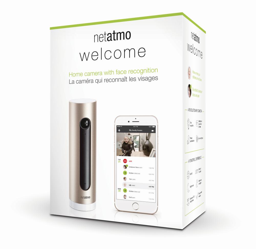 Netatmo Welcome Smart-Home-Kamera Webcam mit Gesichtserkennung und Smartphone App