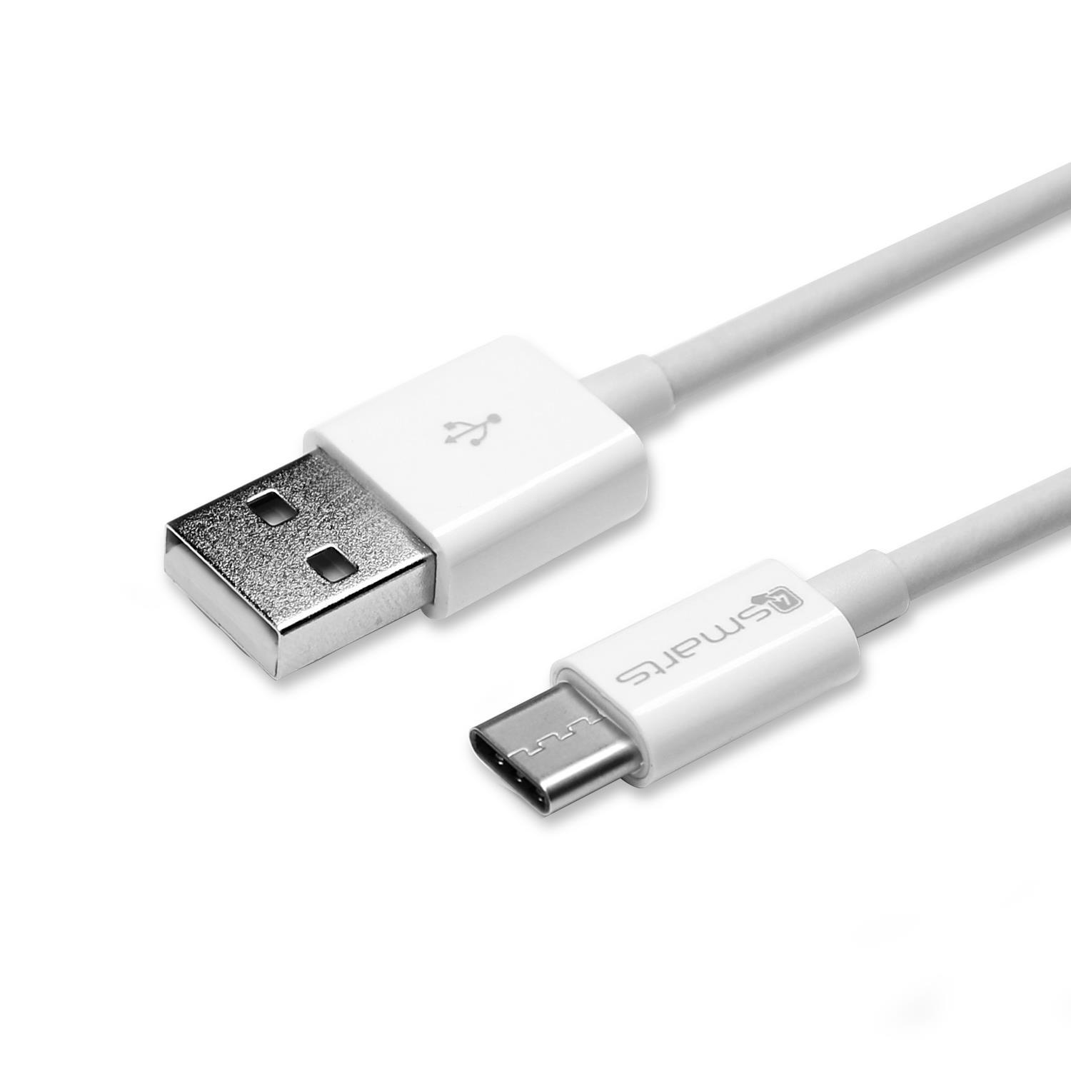 4smarts Basic USB Typ-C Datenkabel LinkCord 1m - Weiss