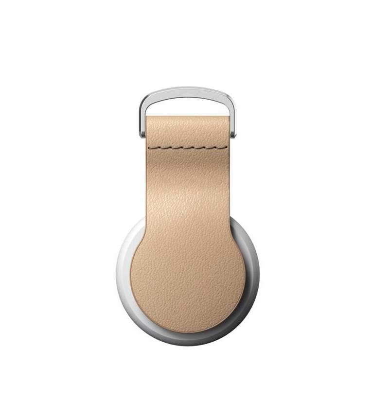 Nomad Airtag Leather Loop 90 degrees Schlüsselring - Natural