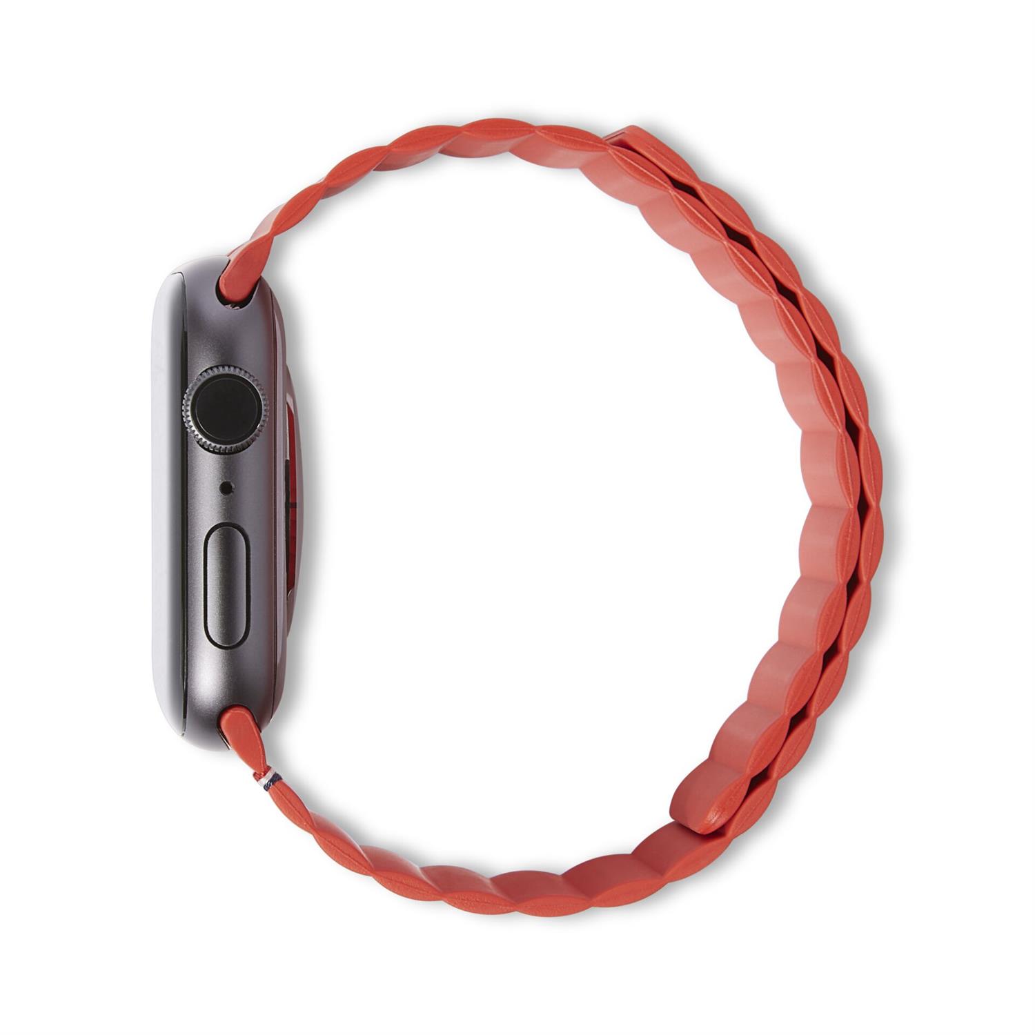 Decoded Silicone Magnetic Traction Strap für Apple Watch 42/44/45 mm - Brick Red