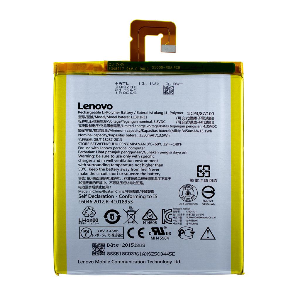 Lenovo Li-Polymer Akku L13D1P31 für IdeaPad S5000 3450mAh