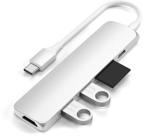 Satechi Type-C USB Passthrough HDMI Hub V2 - Silber