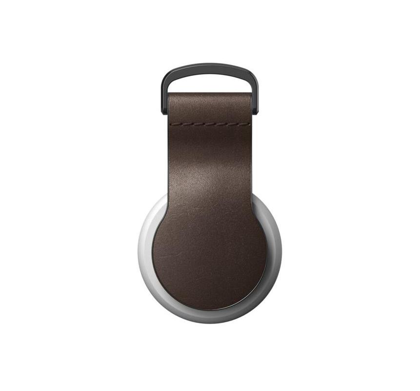 Nomad Airtag Leather Loop 90 degrees Schlüsselring - Rustic Brown