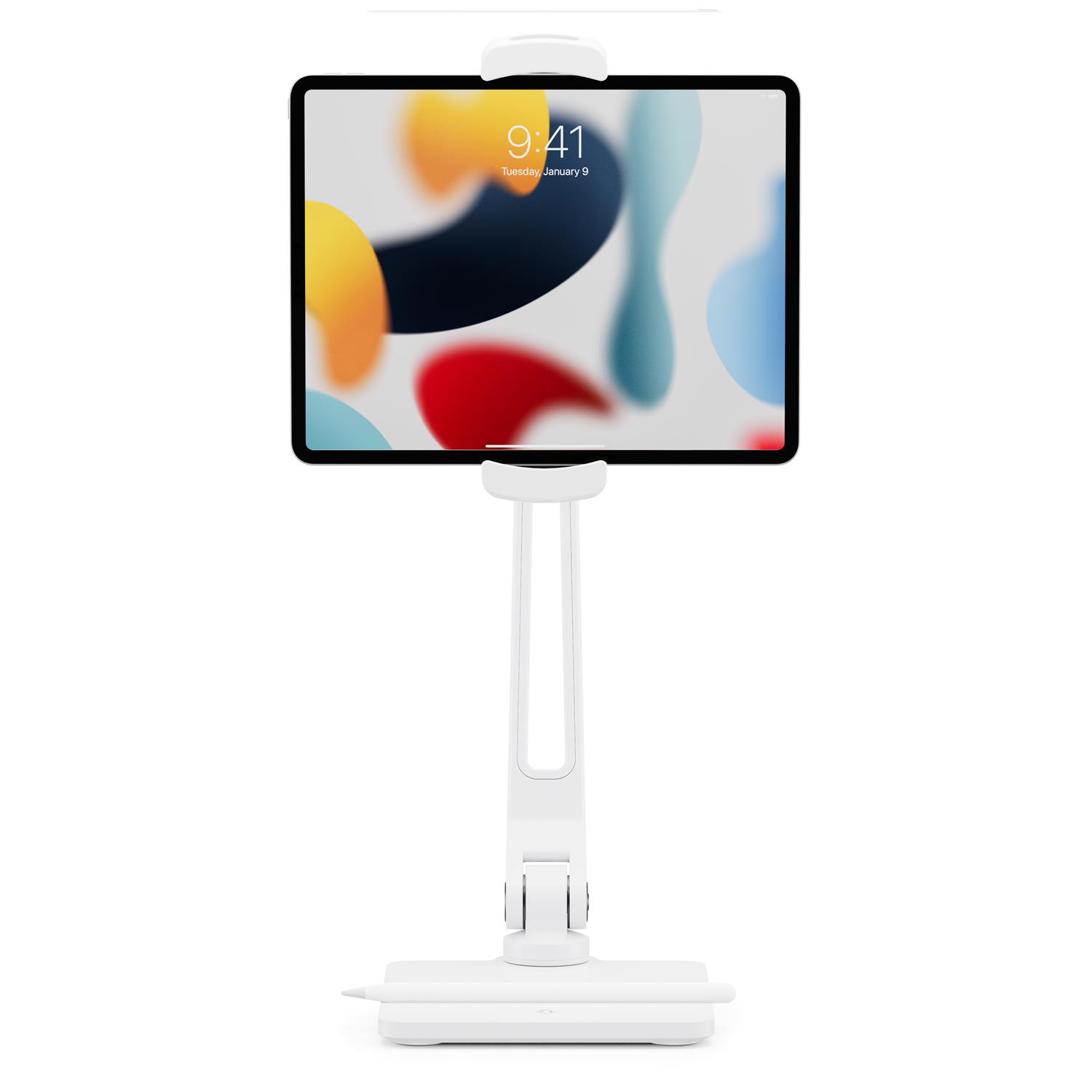 Twelve South HoverBar Duo with Snap adjustable holder for iPad, tablets - White