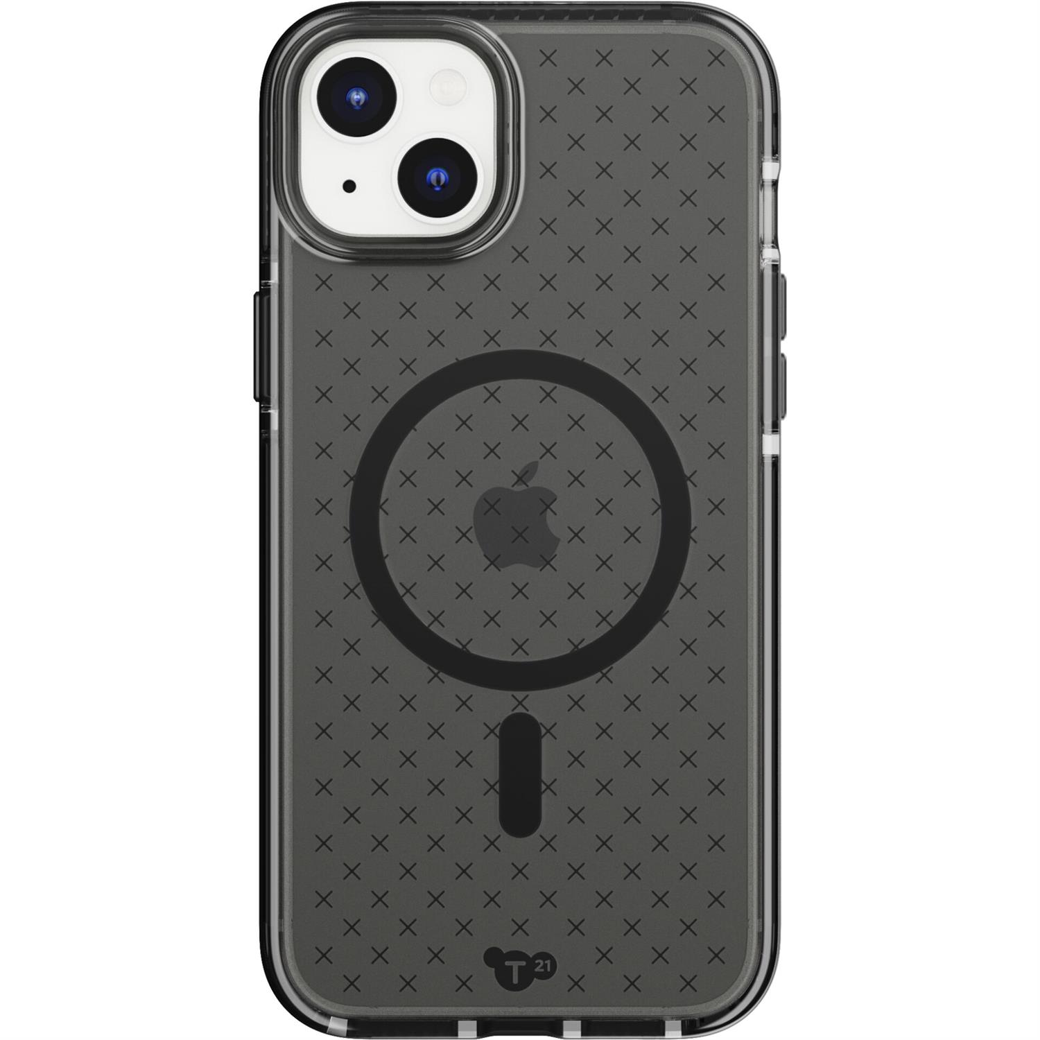 Tech21 EvoCheck Case MagSafe für Apple iPhone 15 Plus - Smokey/Black