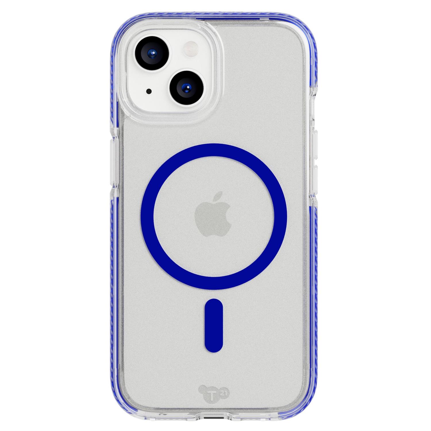 Tech21 EvoCrystal Case MagSafe für Apple iPhone 15 in Blau