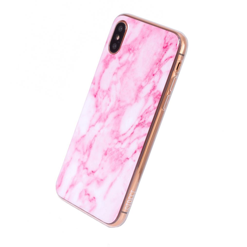 Uunique Street Marmor - Silikon Hülle - Apple iPhone X - Pink
