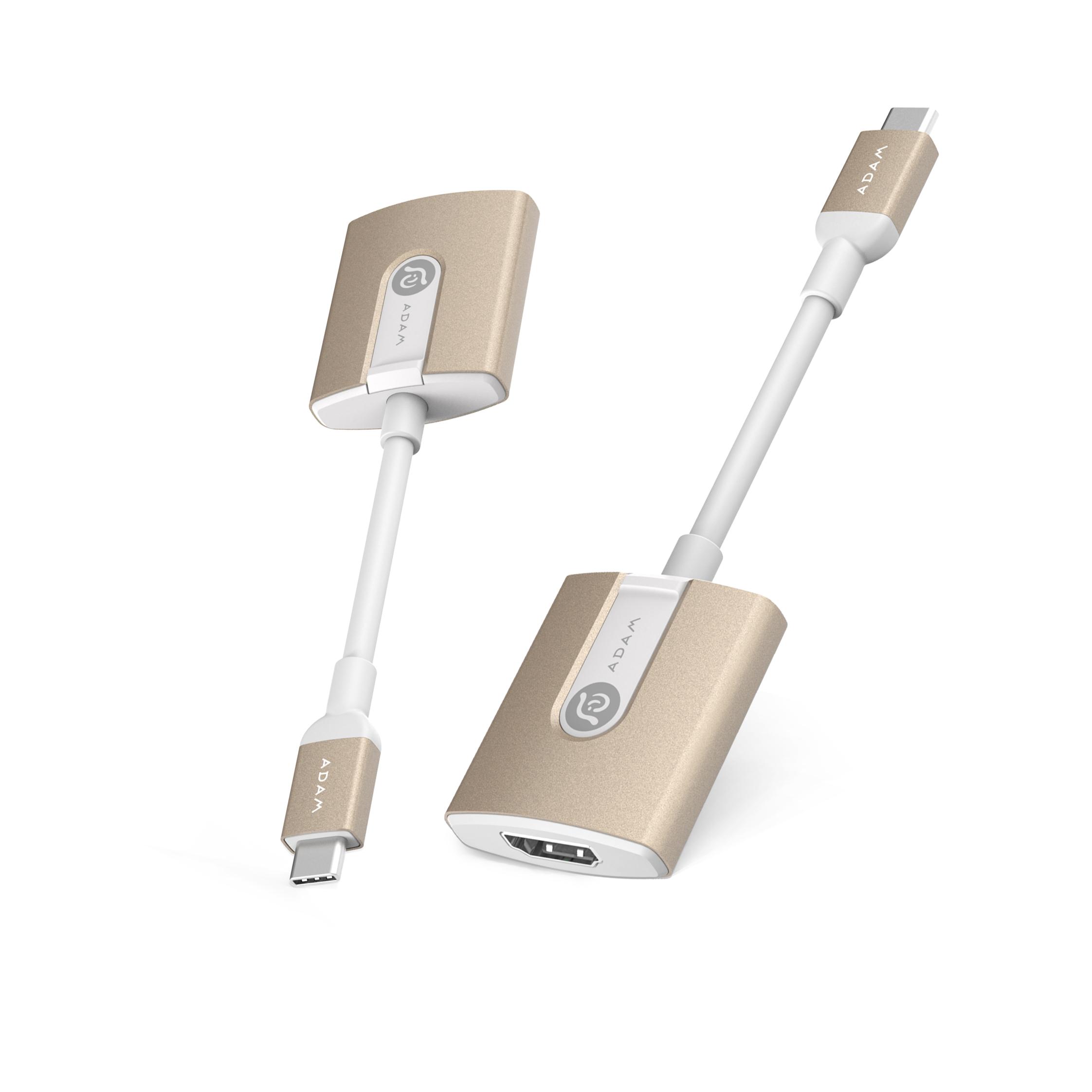 Adam Elements CASA H01 – USB-C to HDMI Adapter - 13 cm, Gold