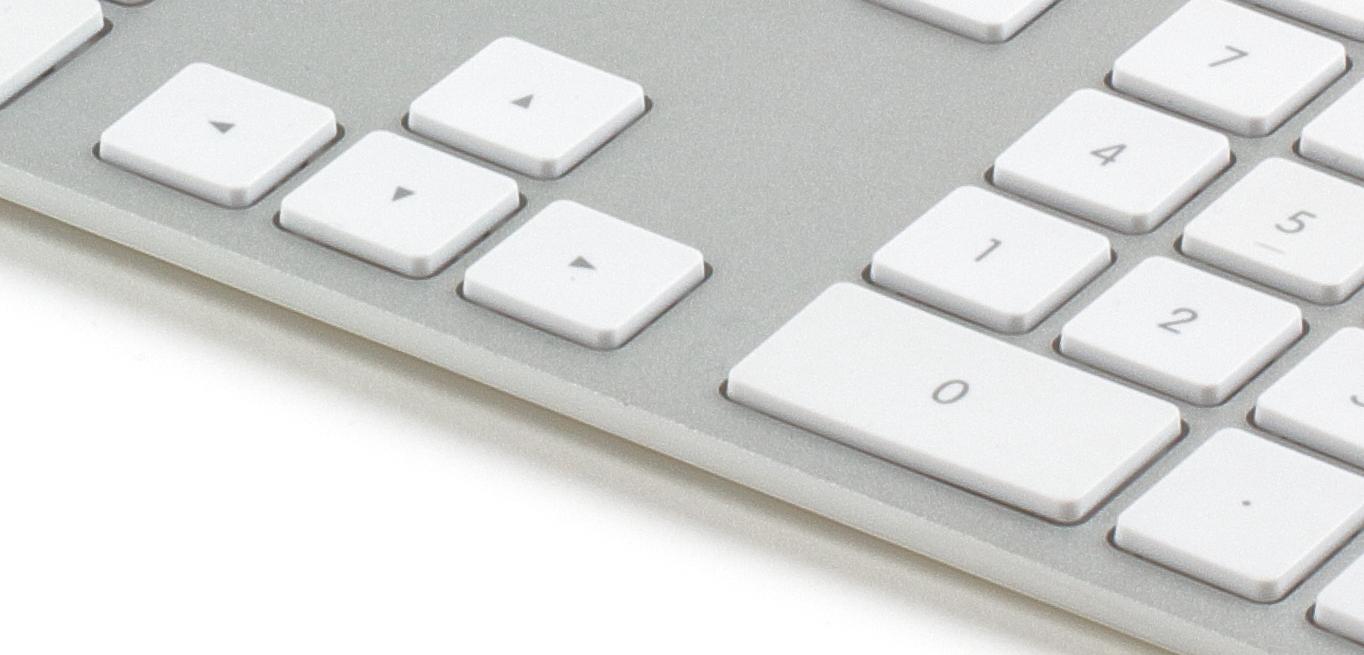 Matias Aluminum Extended USB Keyboard CH (Switzerland) for Mac OS - Silver