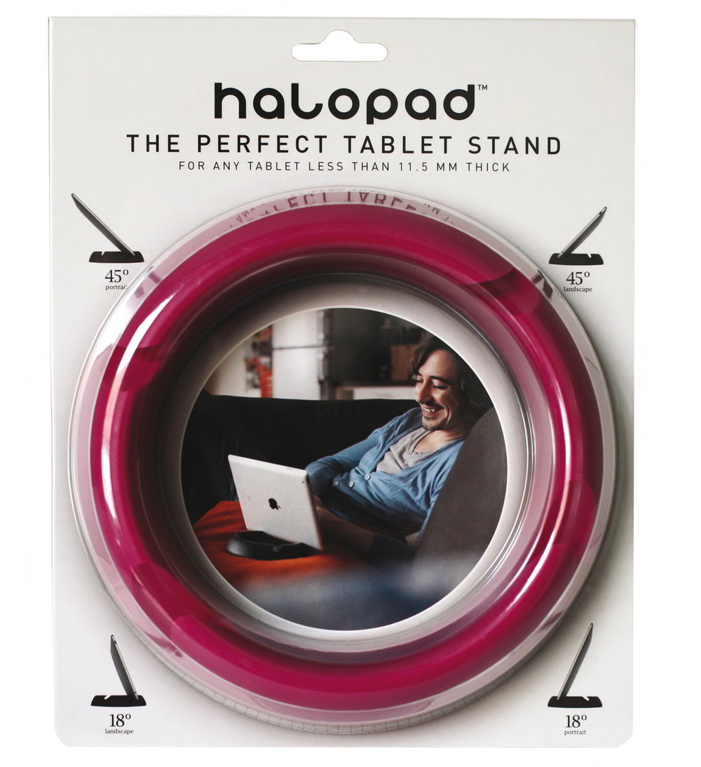 halopad - Ständer für iPad, Tablets, eBook-Reader in Pink