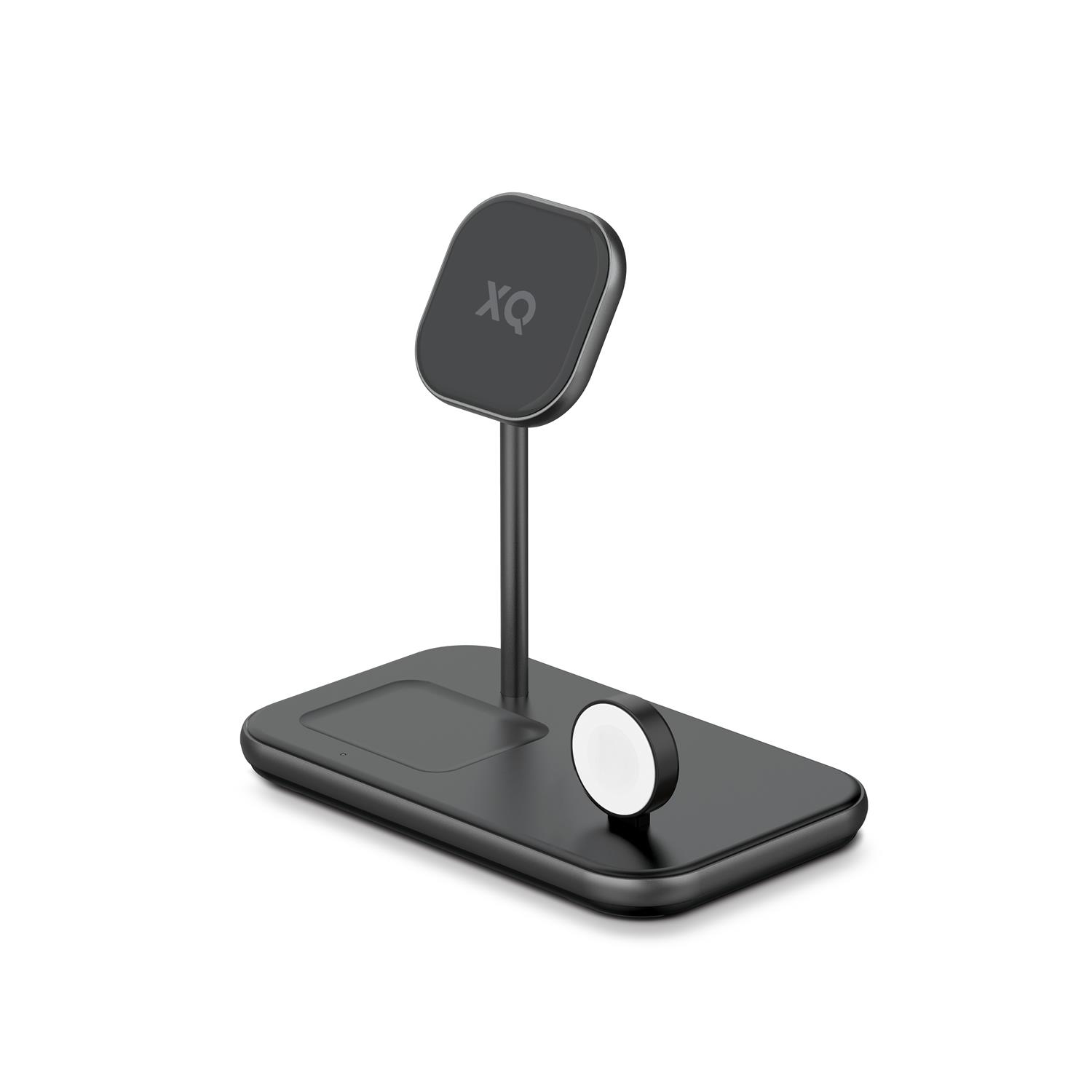 XQISIT Charging Station Stand 3in1 (Magsafe Compatible) in Schwarz