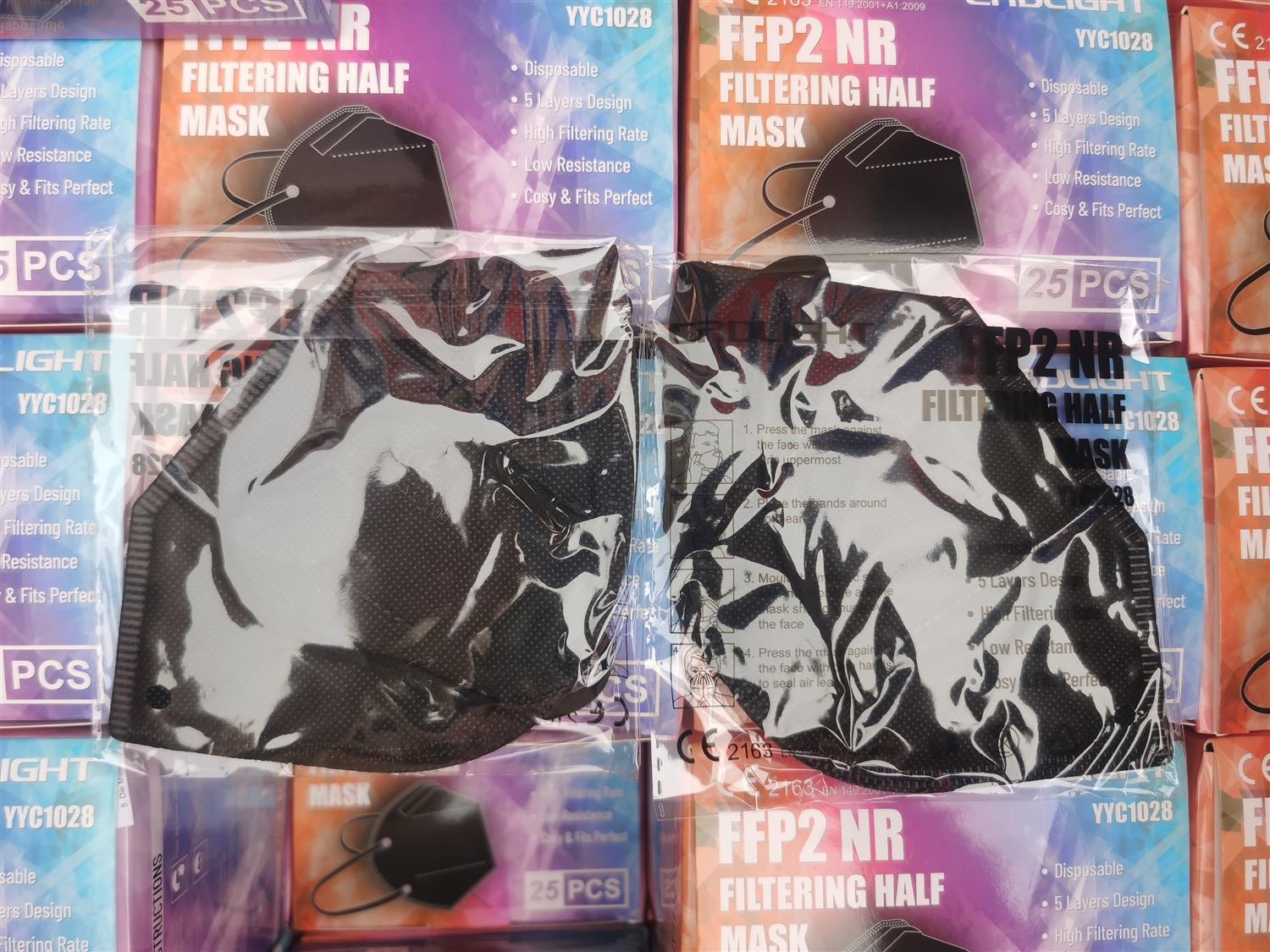 CRDLIGHT Atemschutzmaske FFP2 - Schwarz