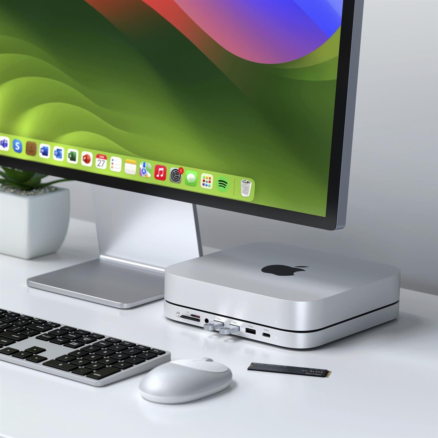 Satechi Stand Hub Mac Mini M1/M2 Studio M1/M2 NVMe SSD Enclosure