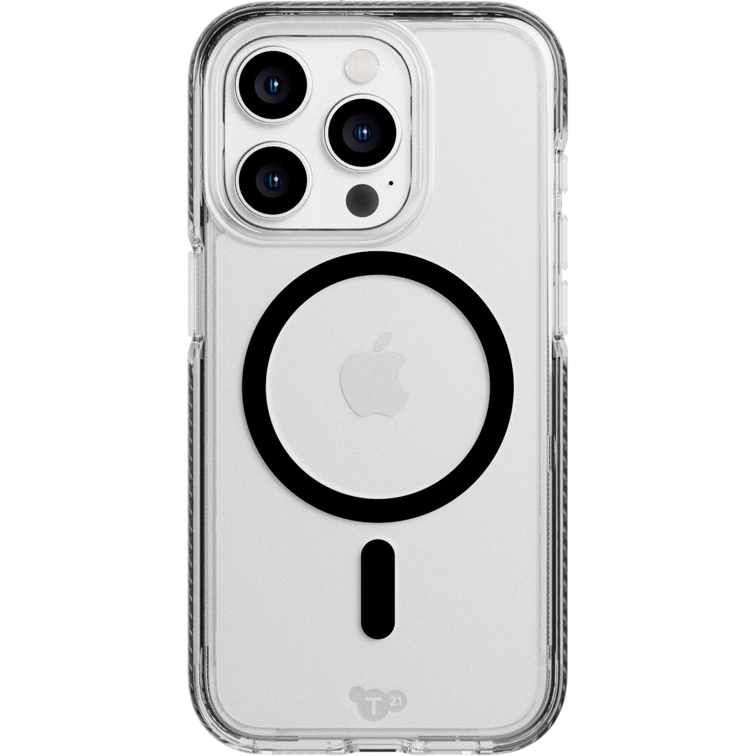 Tech21 EvoCrystal Case MagSafe für Apple iPhone 15 Pro - Black Titanium