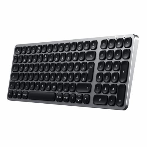 Satechi Aluminium Bluetooth Backlit Keyboard Slim German - Space Gray (Grau)