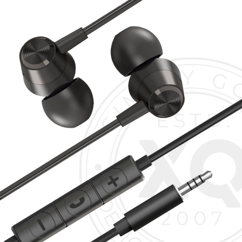 XQISIT NP In ear headset wired with Jack 3.5mm - Schwarz