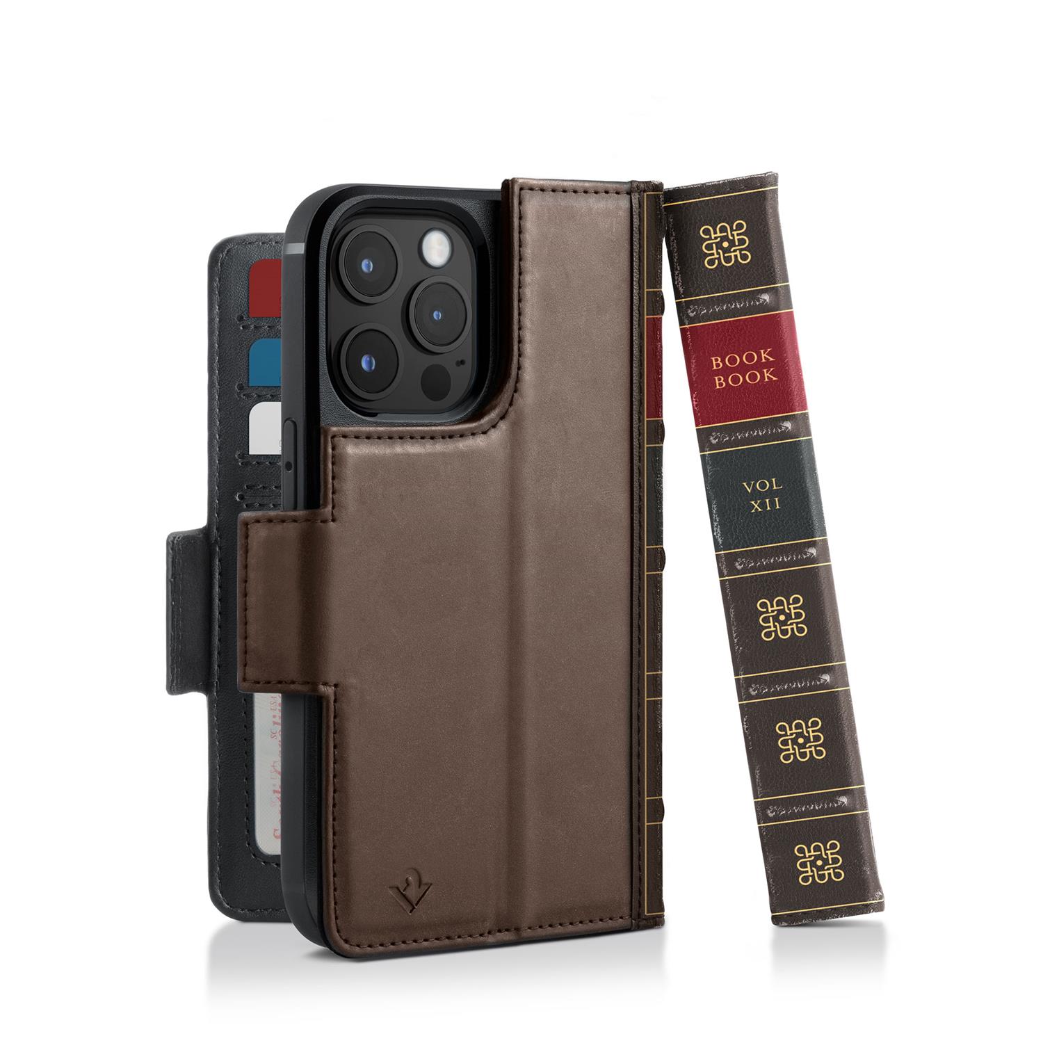 Twelve South BookBook Case Leather Case for iPhone 15 Pro - Brown
