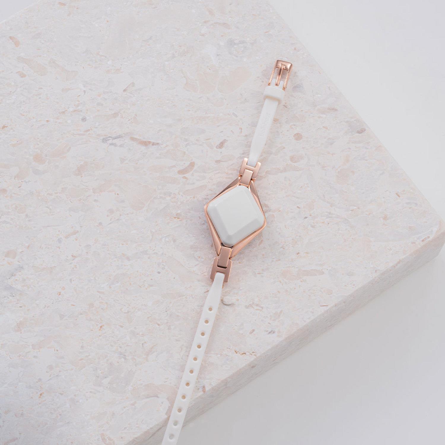 Bellabeat Ivy Snow White Gesundheitstracker Armband für Frauen - Weiss, weißer Stein