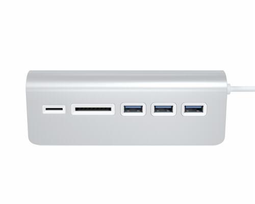 Satechi Aluminum USB 3.0 Hub und Card Reader - Silber