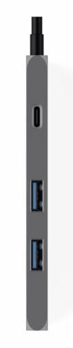 Satechi Type-C USB Passthrough HDMI Hub für MacBook 12 - Space gray (Grau)
